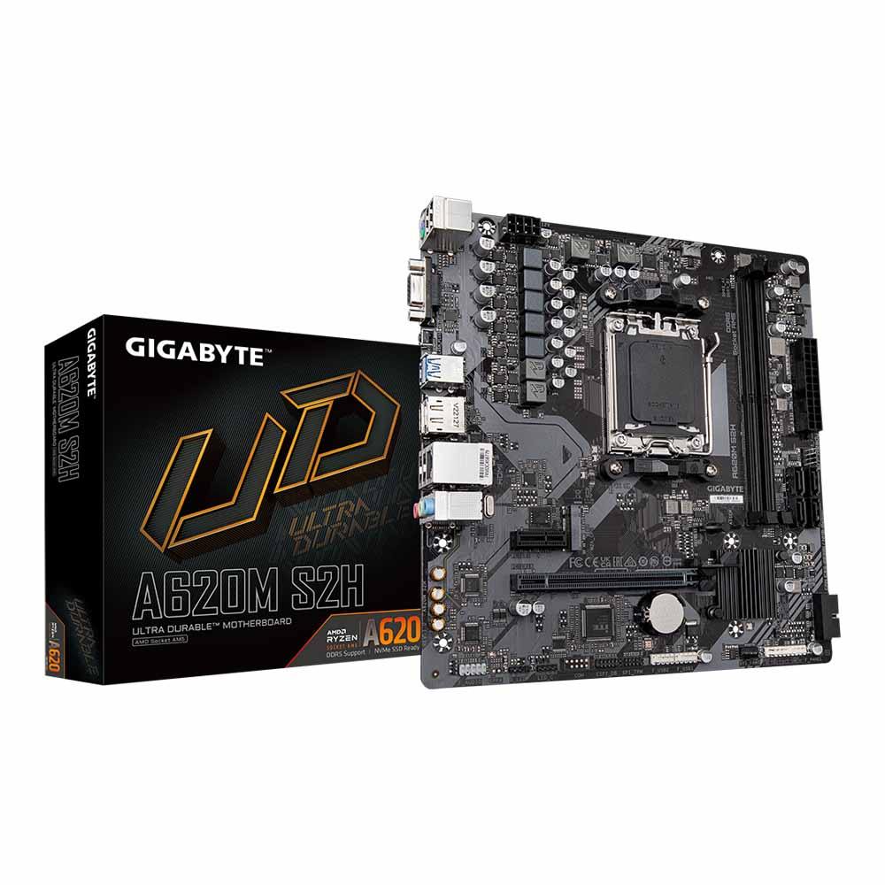 MAINBOARD (เมนบอร์ด) GIGABYTE A620M S2H (REV. 1.2) - AMD SOCKET AM5 DDR5 MICRO-ATX ]