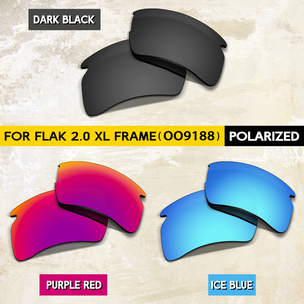 เลนส์เปลี่ยน POLARIZED 3 คู่สําหรับ Flak 2.0 XL OO9188 กรอบ 59 มม. - วัสดุกันกระแทก