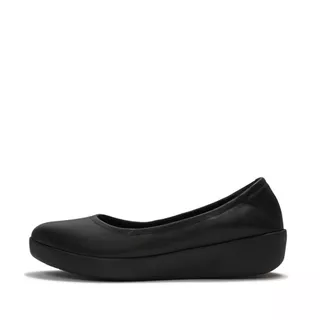 FITFLOP EVERYDAY FLOW FLOWFORM LEATHER BALLERINA รองเท้าทรงบัลเล่ต์ผู้หญิง รุ่น A7G-090 สี BLACK