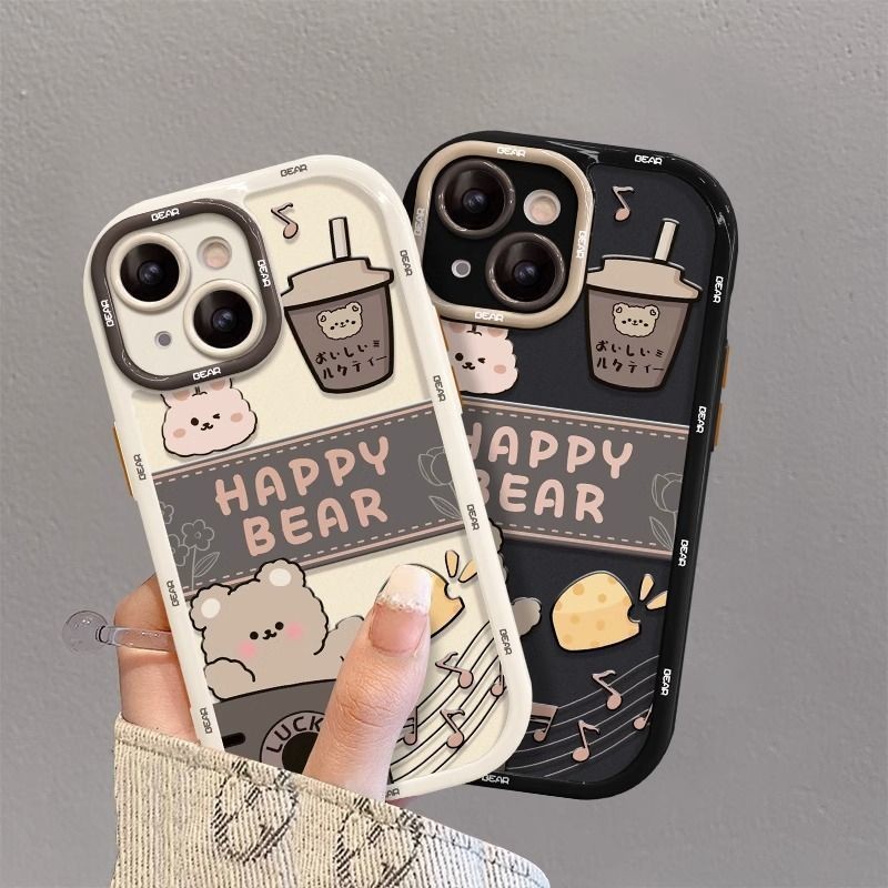 Cheese Soft Bear Music Case Hp Infinix Hot 50 Pro Plus 50I Smart 9 Itel A70 S23 Rs4 Gt 20 Pro Hot 9 