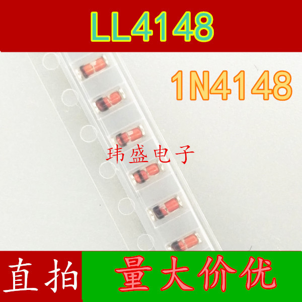 20PCS ยี่ห้อใหม่ LL4148 SOD-80 1206 แก้วทรงกระบอก 1N4148 SOP LL34 1,000 ชิ้น = 16 หยวน