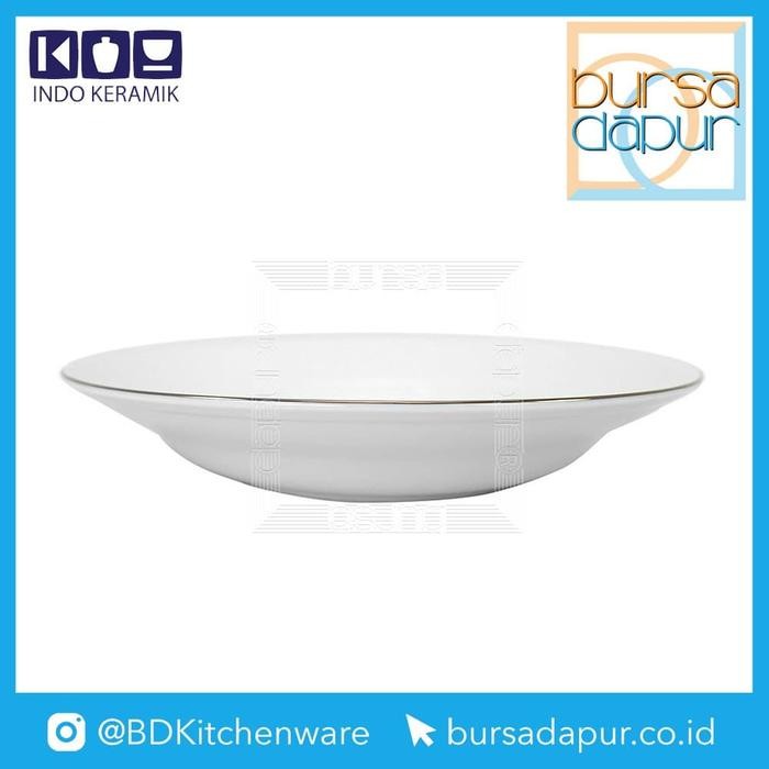 FCR0 Indo Kitchen Exchange Ceramic Gold Lining 9" แผ่นเว้า (Ps-9M) 1 P