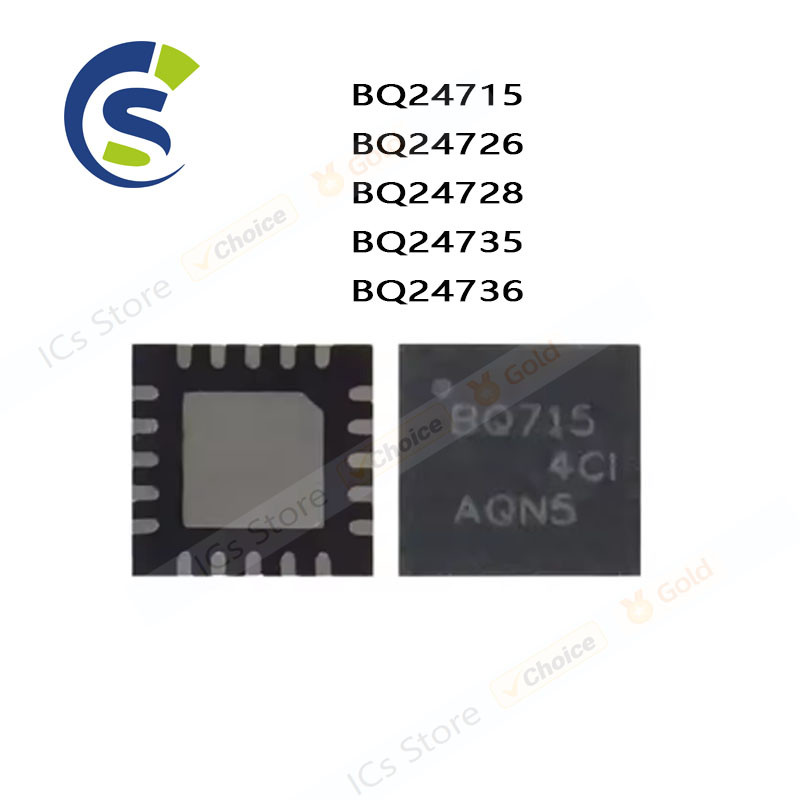 5PCS 100% ใหม่ Chipset BQ715 BQ726 BQ728 BQ735 BQ736 QFN BQ24715 BQ24726 BQ24728 BQ2424735 BQ2473