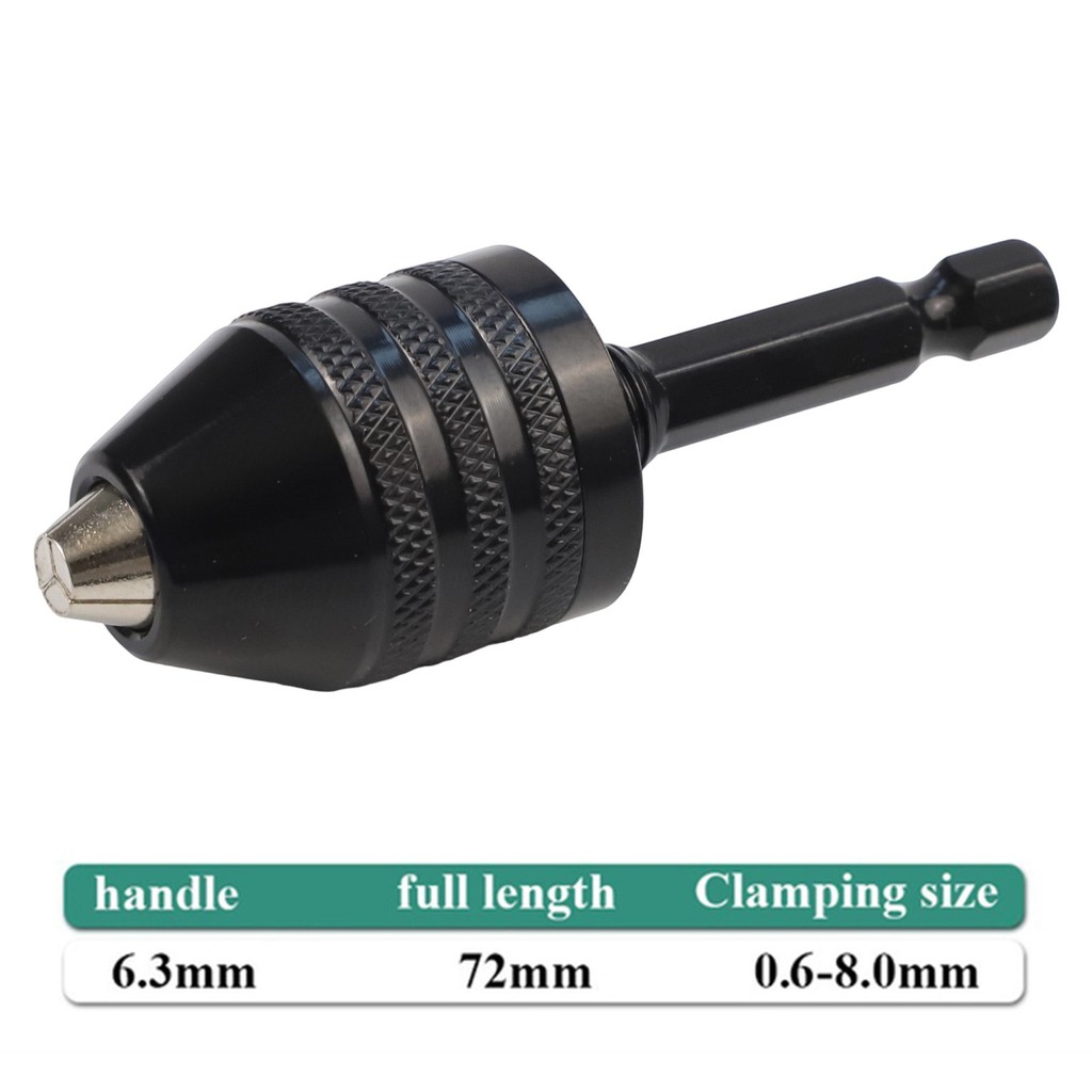 WDAY6.35 มม.Hex Shank Quick Change Keyless Drill Bit Chuck Adapter Converter เครื่องมือ