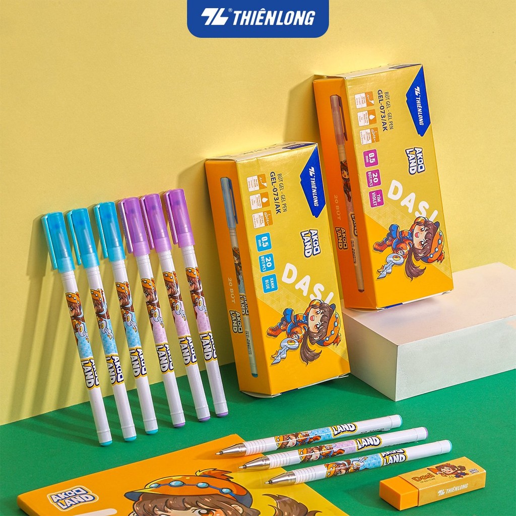 [HN] ปากกาเจล Thien Long Akooland Dasi GEL-073/AK | ของแท้แห้งเร็วป้องกันรอยเปื้อนหมึกเขียนเรียบ