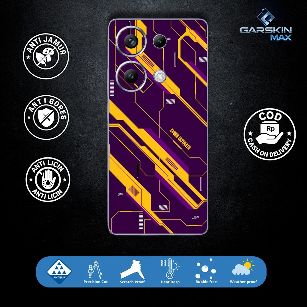 Garskin Skin Redmi Note 13 Pro 4G cyber สุดยอด Fullbody / Backonly | กันรอย | สามารถนํากลับมาใช้ใหม่