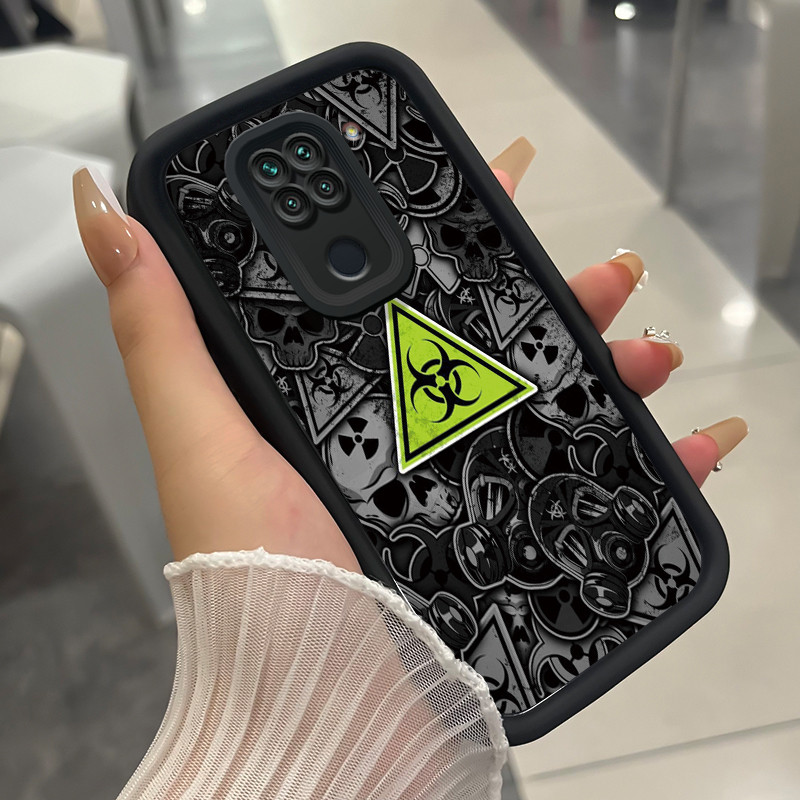เคสสำหรับ Xiaomi Redmi Note 9 เคสโทรศัพท์ปาเป้าสามสีซิลิโคนกันกระแทก