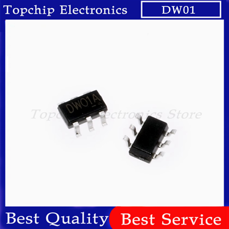100 ชิ้น DW01 DW01A Patch SOT23-6 แบตเตอรี่ลิเธียมป้องกัน IC