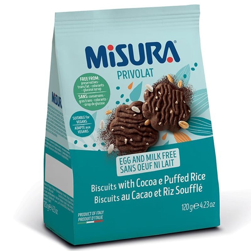 MISURA มิซูร่าเวจจี้บิสกิตผสมโก้โกและข้าวพอง 120กรัม [8002590045654]