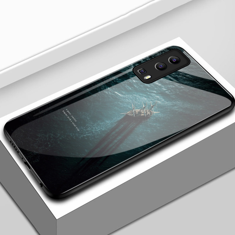เคสสำหรับ VIVO Y72 5G Y52 5G Y75s 5G Y53s 5G Y76 5G เคสโทรศัพท์เรือเปลือกแก้วกันกระแทก
