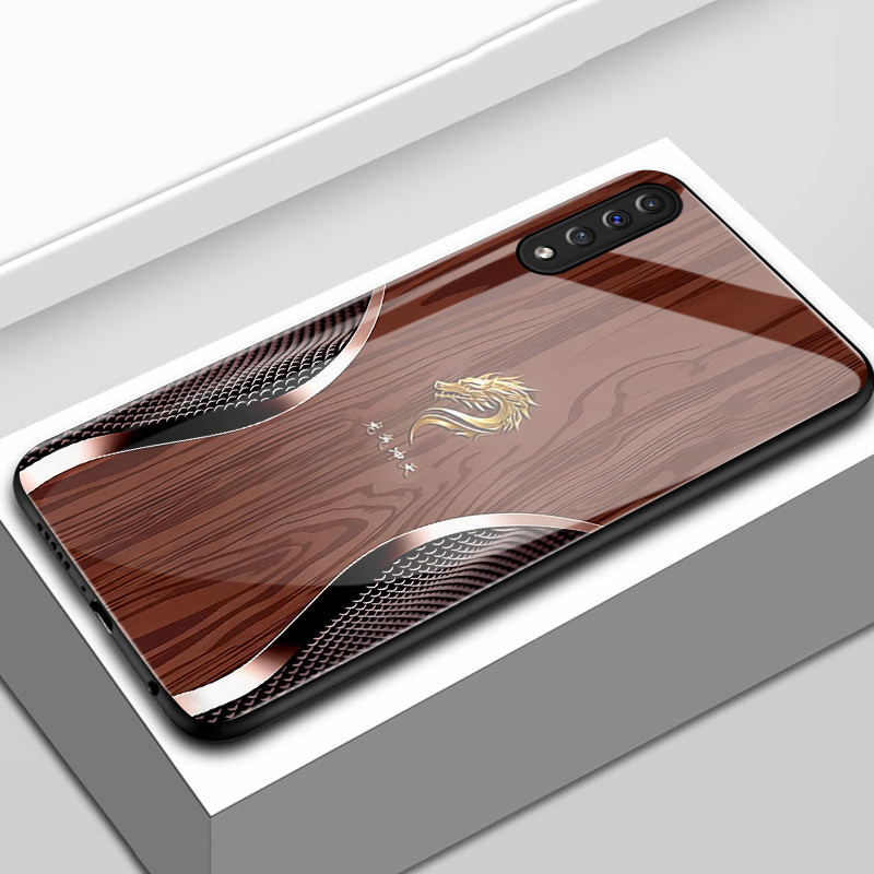 เคสสำหรับ Samsung A50 A50s A30s เคสโทรศัพท์มังกรเปลือกแก้วกันกระแทก