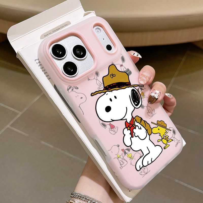HP Snoopy [Tong_O] เคส Iphone 17 Pro Max Ip 13 Pm Ip 15 14 16 Plus 12 11 Gd0615 Jelly 2 In 1 เคสโทรศ