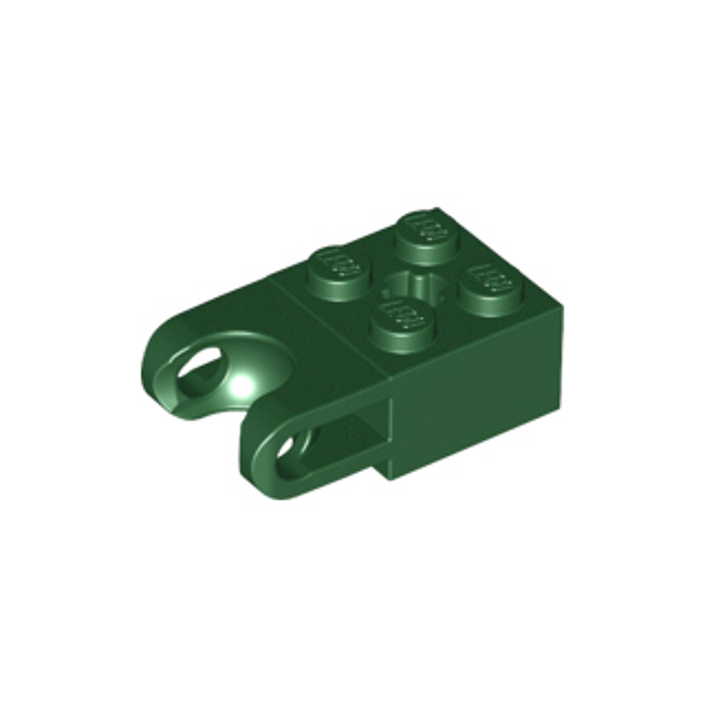 Brick2cube Part - Technic, Brick Modified 2 x 2 with Ball Socket and Axle Hole - Straight Forks with Round En... - 92013