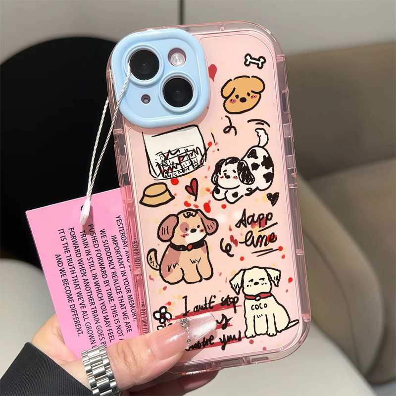 สีสันลูกสุนัขน่ารักกรณี Hp Samsung S24 Fe S25 Plus Ultra S22 S23 M14 M23 M55 5G M54 หมายเหตุ 20 S24 