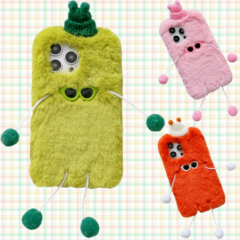 SAMSUNG สําหรับSamsung S25 S24 S23 S22 S21 S20 S10 Plus Ultra FE Edge Furry Plushเคสโทรศัพท์ขนฝาครอบตลกการ์ตูนหมวกแว่นตากันแดดน่ารักHballมือผู้หญิงสาว