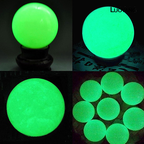 LUO Charming Luminous Glow In The Dark Stone Sphere Ball พร้อมฐานตกแต่งบ้าน