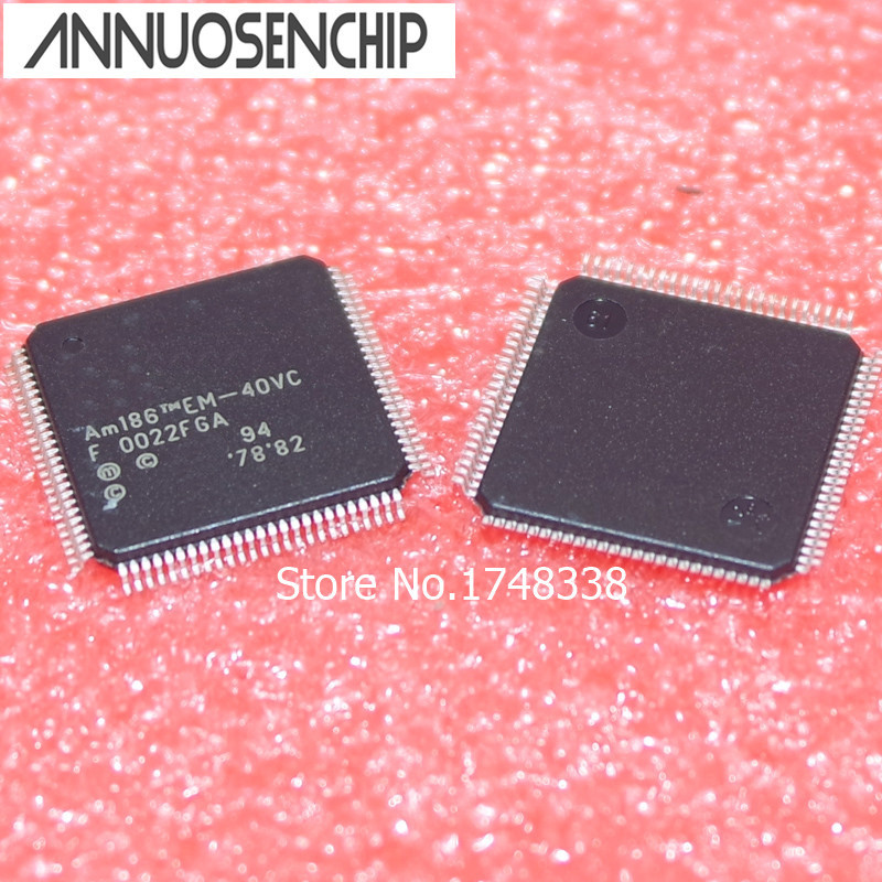 5PCS AM186EM-40VC AM186EM AM186 QFP-100 ใหม่จัดส่งฟรี