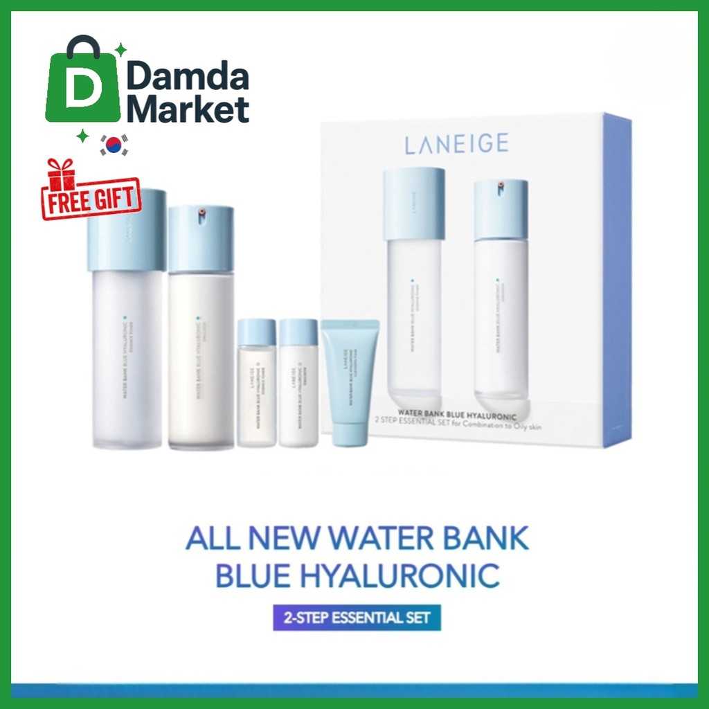 LANEIGE WATER BANK BLUE HYALURONIC 2 STEP SET (TONER, EMULSION และ GIFTS)