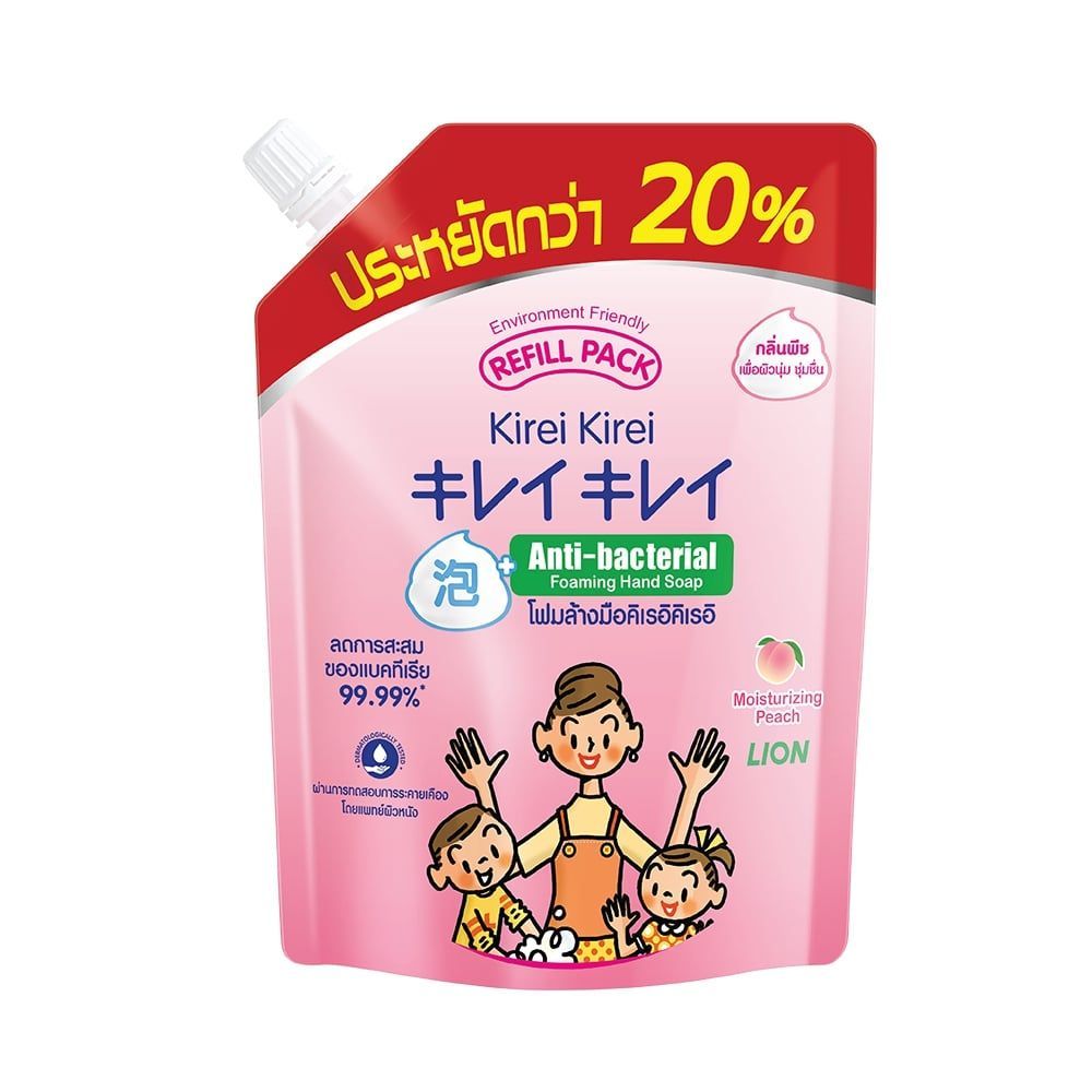 [สินค้าส่งด่วน] คิเรอิคิเรอิโฟมล้างมือ สูตรมอยเจอร์ไรซิ่ง พีช ถุงเติม 450มล.