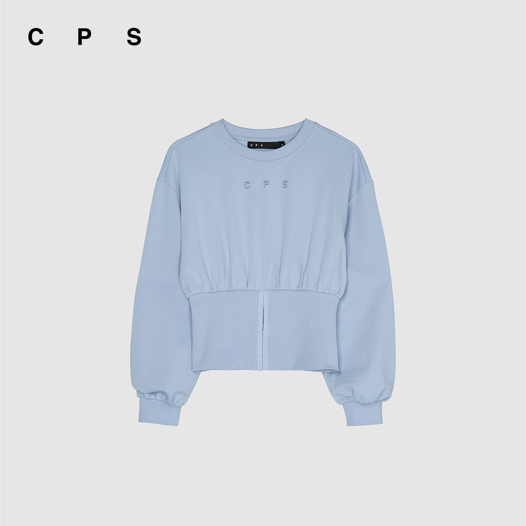 CPS เสื้อสเวตเตอร์ทรงรีแลกซ์ดีไซน์เอวคอร์เซ็ท ผู้หญิง RELAXED FIT CORSET SWEATSHIRT รุ่น C26SGWE032 (AW26#CO)