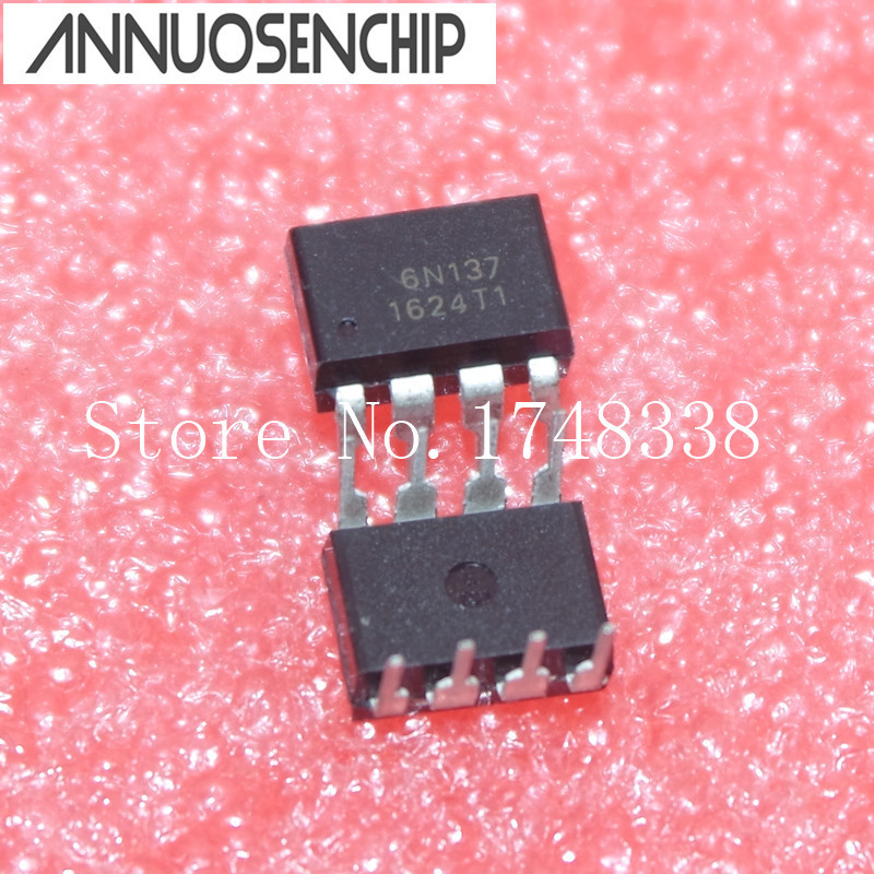 100 ชิ้น / LOT A6N137 6N137 ความเร็วสูง optocoupler DIP-8 09