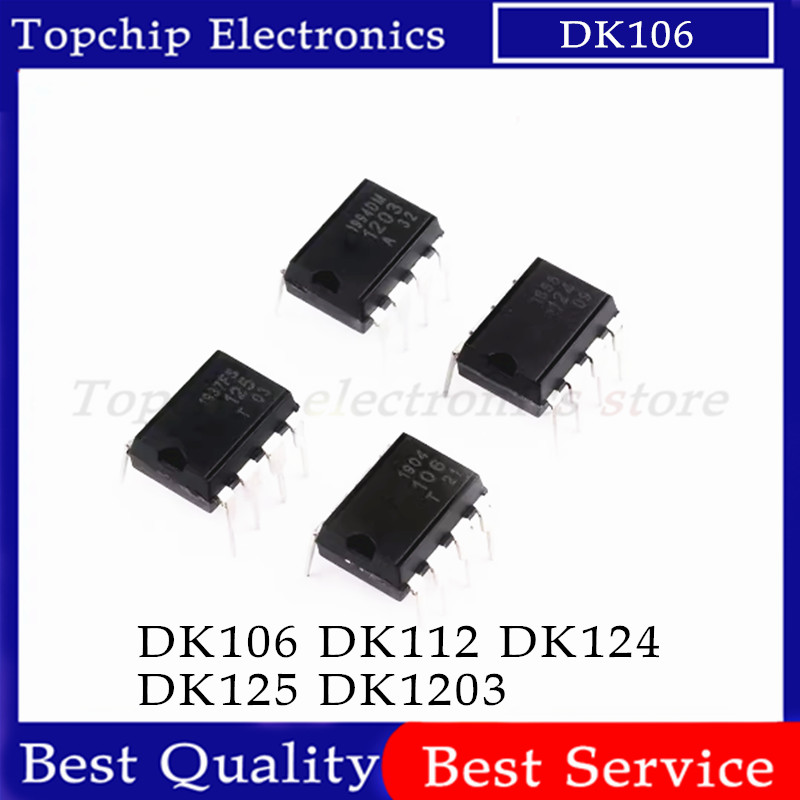 5 ชิ้น DK106 DK112 DK124 DK125 DK1203 ปลั๊กตรง DIP-8 ชิปเซ็ต