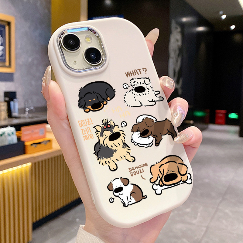 เคสสำหรับ OPPO F11 F11 Pro A9 2019 A9X เคสโทรศัพท์สุนัขน่ารักกันกระแทกกลมและอ้วน - รูปที่ 4