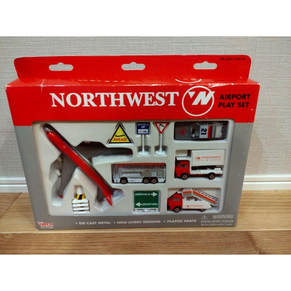 【Direct from Japan】ชุดของเล่นสนามบิน Northwest Airlines【Japan Exclusive】