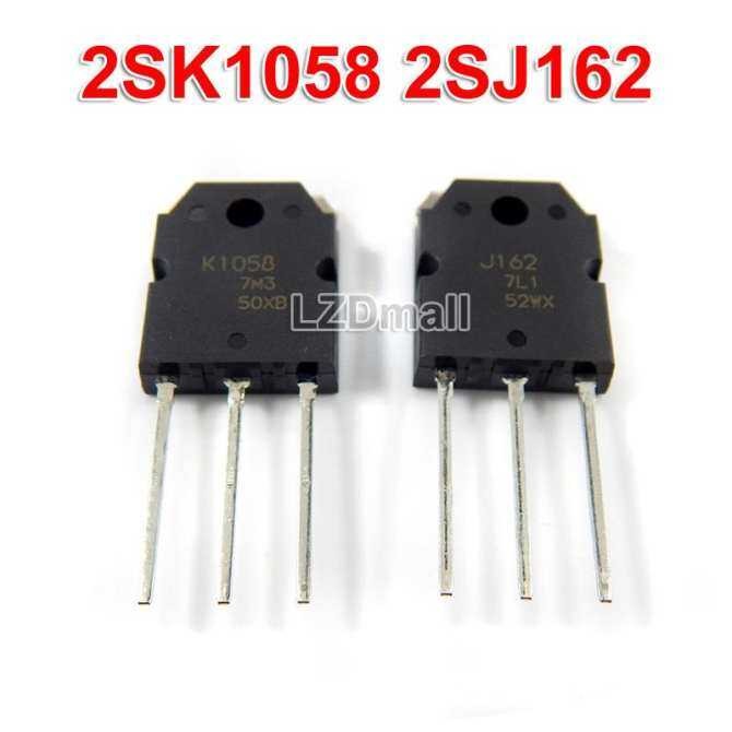 1 คู่ 2SJ162 2SK1058 ( J162 + K1058 ) MOSFET เครื่องขยายเสียง HIFI ใหม่เดิม
