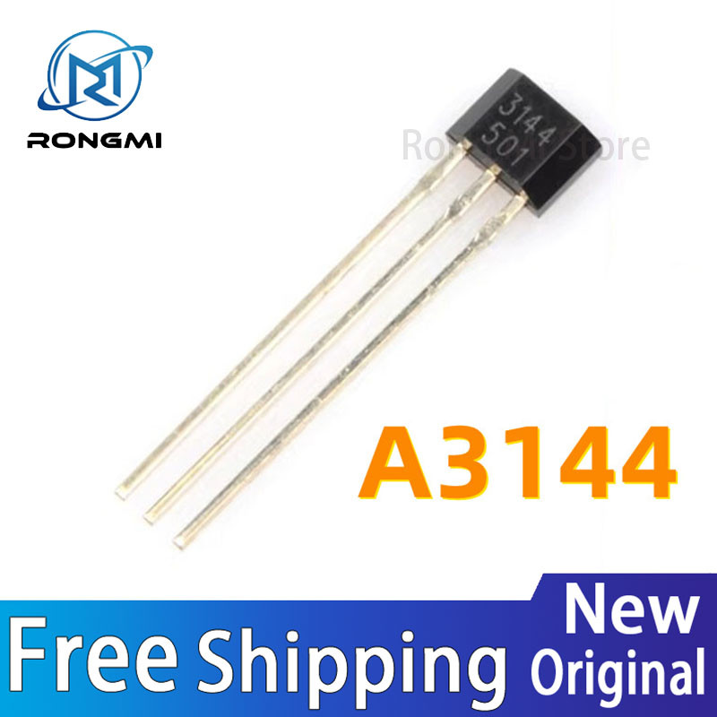 20-100 ชิ้นใหม่ A3144 A3144EUA A3144E OH3144E 44E Hall Effect Sensor 3144 TO-92S ในสต็อกขายส่งจัดส่ง