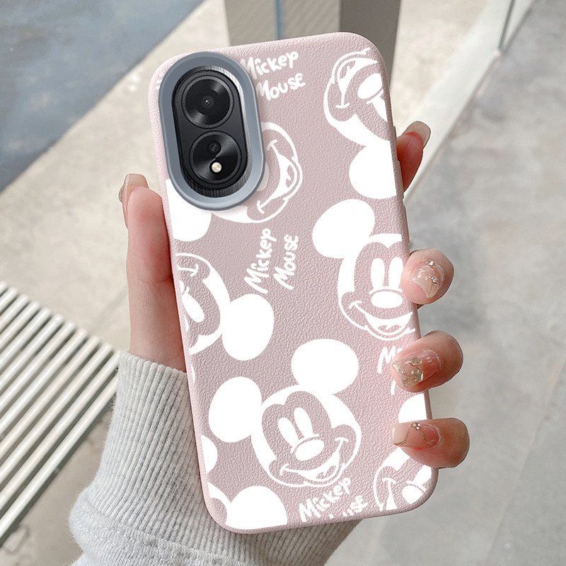 เคส Hp สําหรับ OPPO A18 A38 A2X 5G เคสรูปแบบ Simple Mickey Mouse Kesing HP Cesing Silikon dermatogli