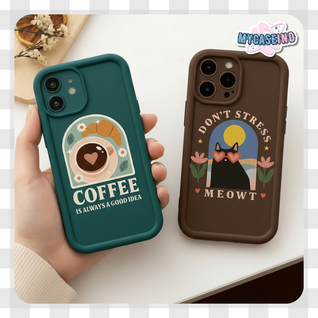 Happy Coffee เคสพิมพ์โหราศาสตร์ samsung a25 a55 a15 a01 a72 a24 a06 a16 a35 a36 a56 a23 j7 prime j6 
