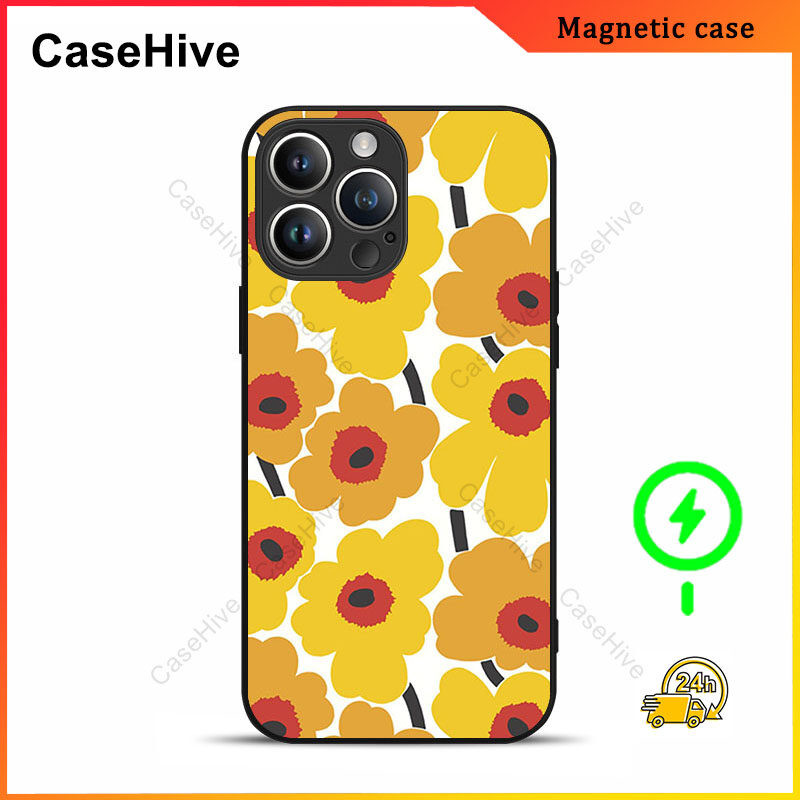 เคสโทรศัพท์ดอกไม้สําหรับ iPhone 17 Pro Max / iPhone 16 Pro Max / 15 Pro Max / 13 / Samsung Galaxy S2