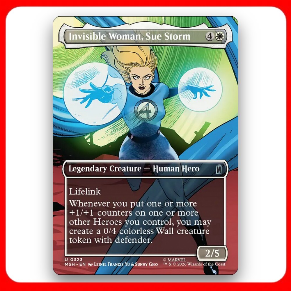[MTG] Invisible Woman, Sue Storm (Borderless) (#323) [MSH] [WHITE] [UNCOM] | Magic the Gathering