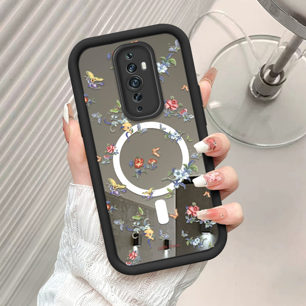 OPPO Reno 2Z 2F สําหรับกระจก Softcase กรณี HP ดอกไม้ Cassing ปลอก 5103 JZ TY