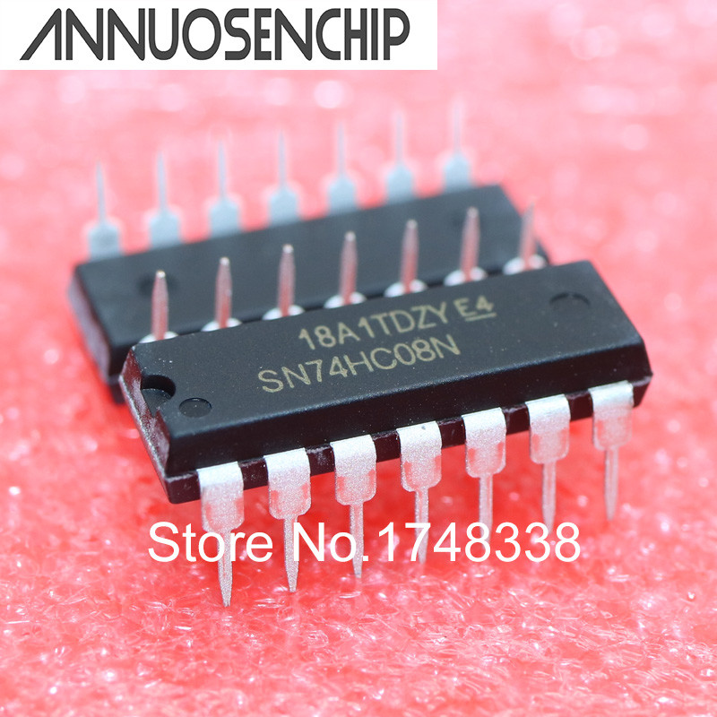 100PCS SN74HC08N DIP14 SN74HC08 DIP 74HC08N 74HC08 ใหม่และต้นฉบับจัดส่งฟรี