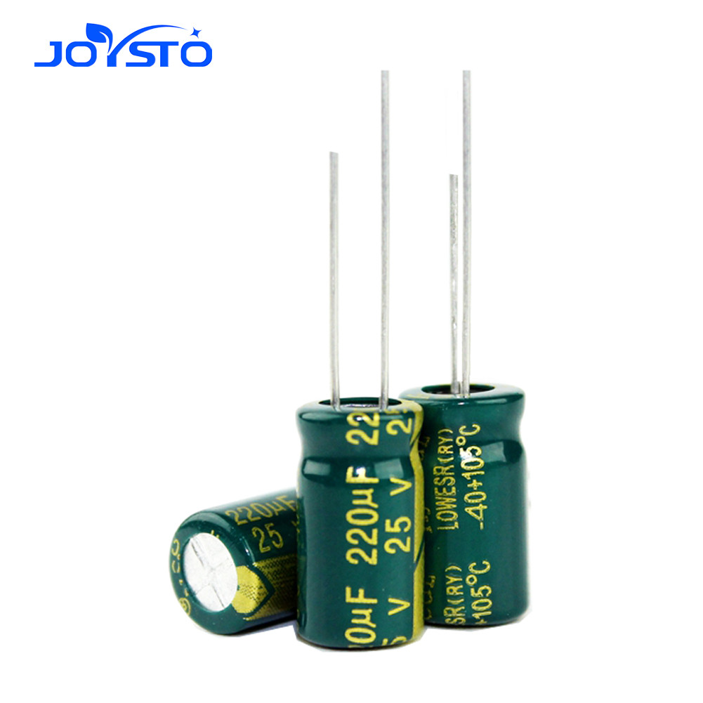 20 ชิ้น/ล็อต 220UF 25V 220mf 105C 6X12 มม.8*12 มม.อลูมิเนียม Electrolytic Capacitor 25V220UF radial 