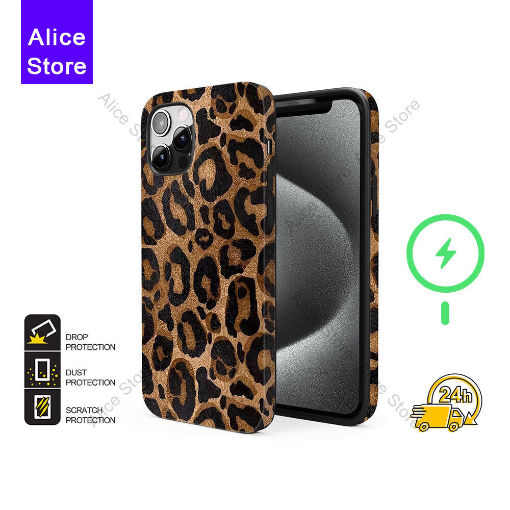 เคสโทรศัพท์พิมพ์ลายเสือดาวสําหรับ iPhone 17 Pro Max / iPhone 16 Pro Max / 15 / 14 / 13 เคสป้องกัน C715