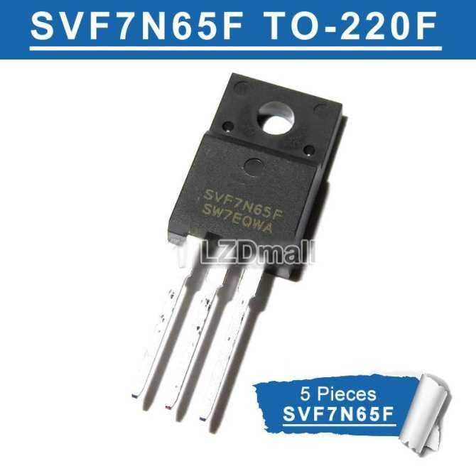 5pcs SVF7N65F TO-220F SVF7N65 7N65 7N65F TO-220 7A 650V N-Channel MOSFET ใหม่เดิม
