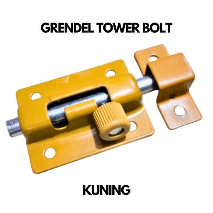 WHOLESALE ประตูหน้าต่างสลักสล็อต 2" นิ้วสีเหลือง Tower Bolt Exito 2" นิ้ว GP Gold Home Door Lock Slo