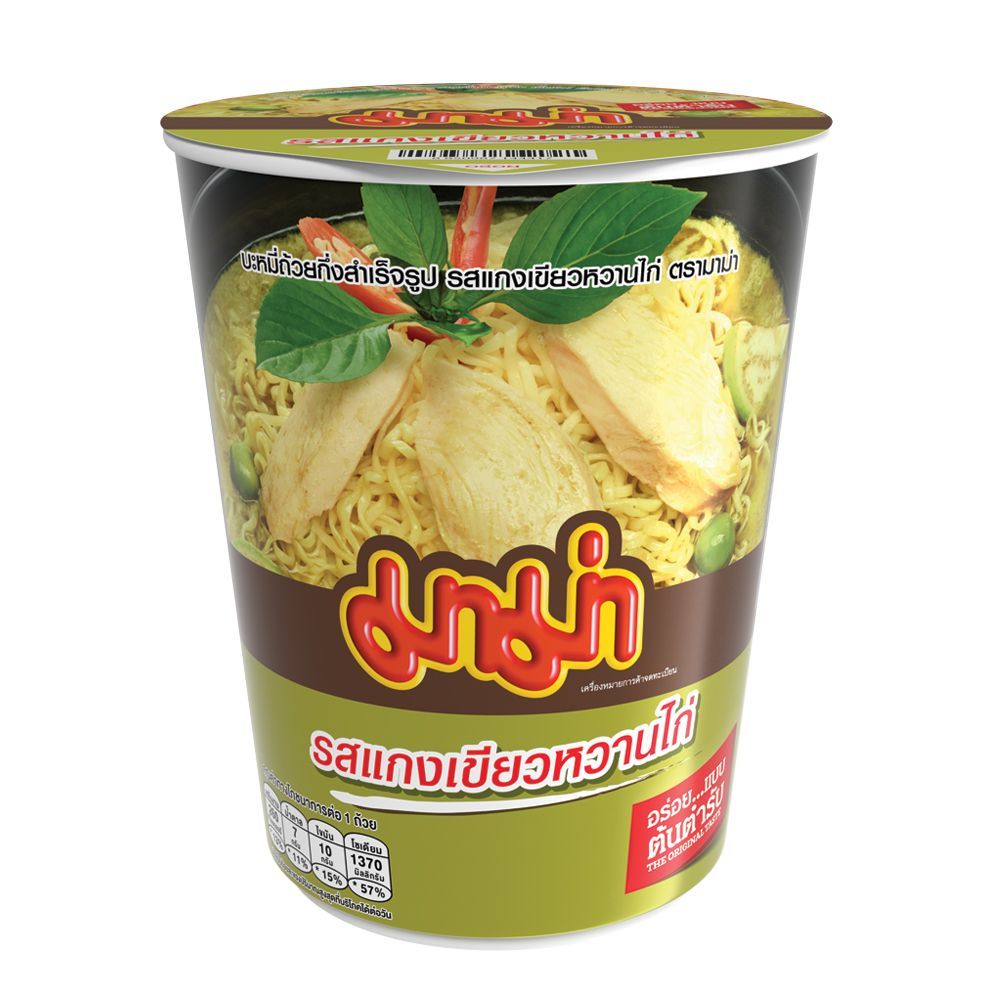 มาม่าคัพบะหมี่รสแกงเขียวหวานไก่ 60ก.