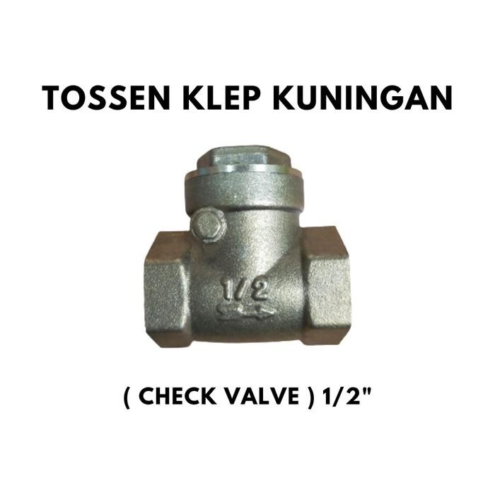 Tabok Valve / Check Valve ฟุตทองเหลือง Tusen Valve 1/2" Hioshi Hiosi Check