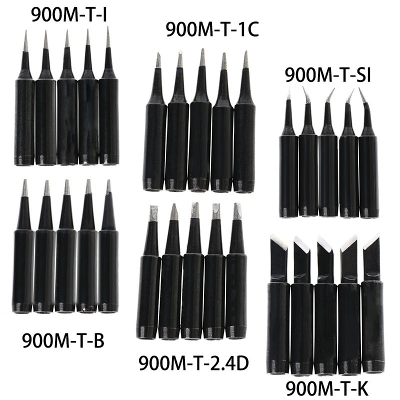 cosyh 5PCS Soldering Iron Tip 900M-T สําหรับ Saike 936 852d+ 909D