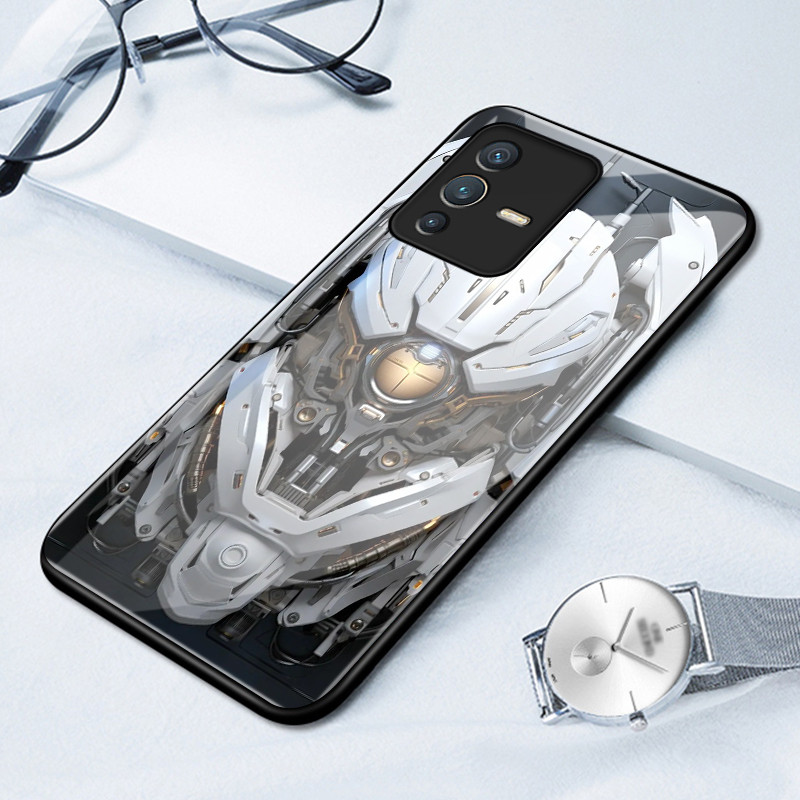เคสสำหรับ VIVO V23 5G V23i 5G V23E 4G V23E 5G Y75 เคสโทรศัพท์เครื่องจักรเปลือกแก้วกันกระแทก