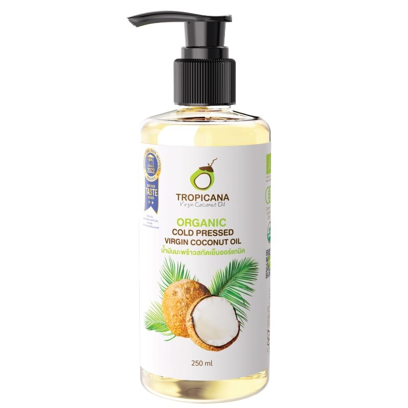 TROPICANA ทรอปิคานาน้ำมันมะพร้าวบริสุทธิ์สกัดเย็นออร์แกนิก 250มล. [8858849111140]
