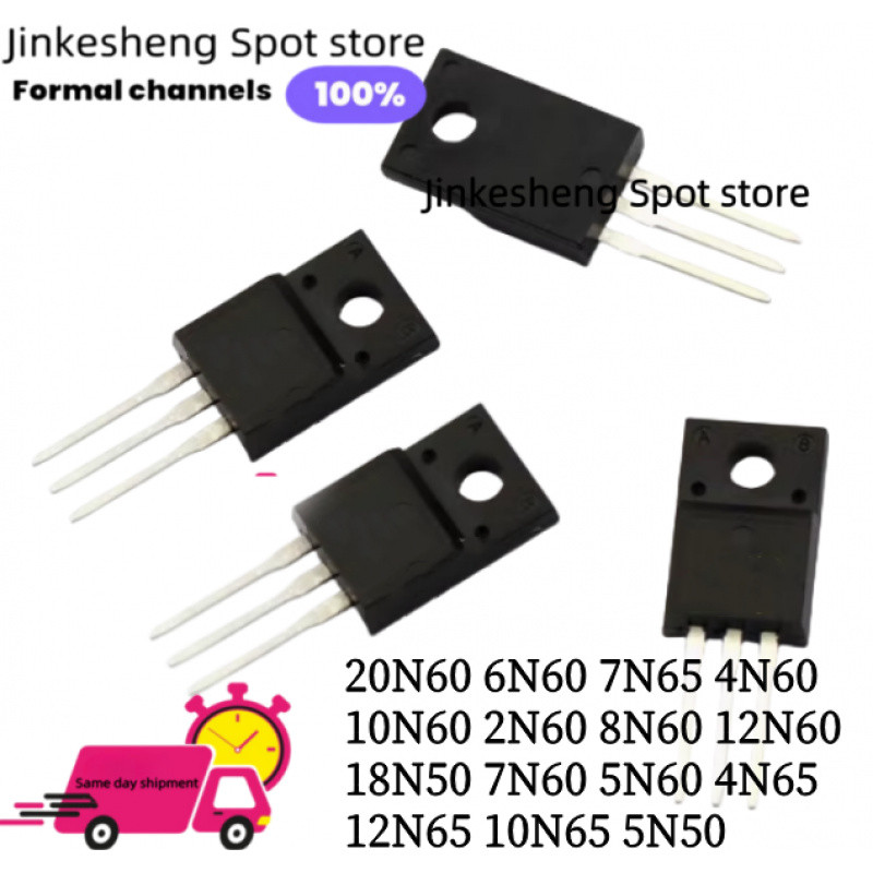 10PCS TO-220F 20N60 6N60 7N65 4N60 10N60 2N60 8N60 12N60 18N50 7N60 5N60 4N65 12N65 10N65 5N65 5N65 