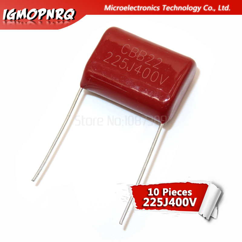 10PCS 400V225J 2.2UF Pitch 20M 225J400V 225 400V 2200PF igmopnrq CBB Polypropylene film capacitor ให