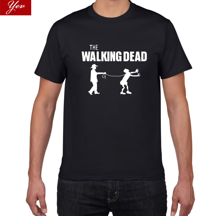 2019 ใหม่คุณภาพสูงผ้าฝ้าย 100% Man เสื้อยืด Streetwear The Walking Dead เสื้อยืดลําลอง T เสื้อหลวมขน