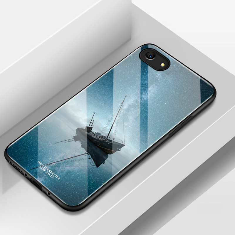 เคสสำหรับ OPPO A83 2018 A1 2018 เคสโทรศัพท์เรือสร้างสรรค์เปลือกแก้ว