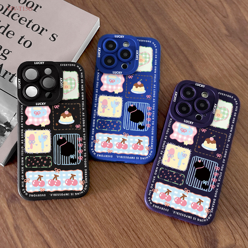 VIVO V40 V15 V9 S1 T1 Lite 4G 5G สําหรับปลอก Kesing หลากสีเคสโทรศัพท์ Soft Hp 0015 XTY